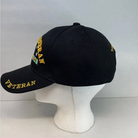 Vietnam Veteran Shadow Black Adjustable Hat - Picture 4 of 7